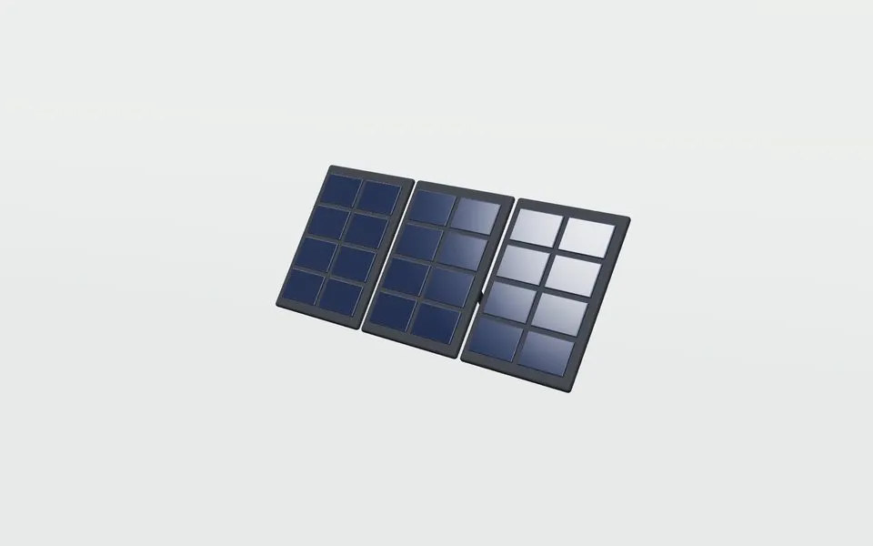 Ilustración genérica de panel solar plegable; no es una foto del modelo Anker 625 Solar Panel.