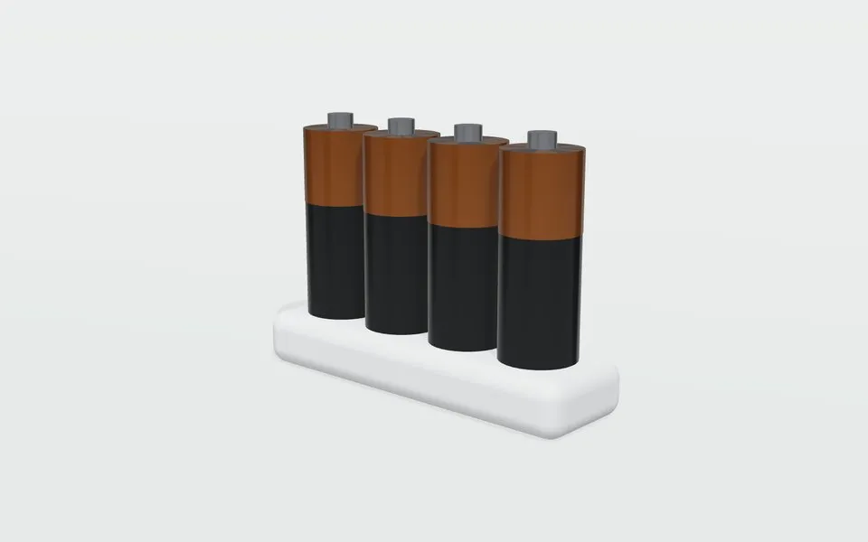 Ilustración genérica de pilas alcalinas AA; no es una foto del modelo Duracell Plus pilas AA alcalinas, no recargables (pack de 12).