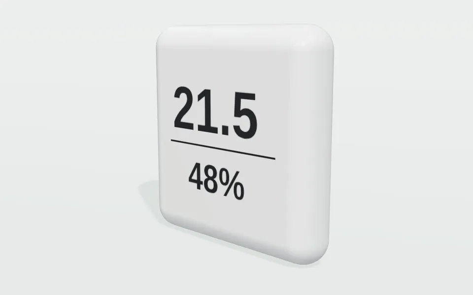 Ilustración genérica de termómetro e higrómetro de ambiente; no es una foto del modelo Xiaomi Mi Temperature and Humidity Monitor 2.